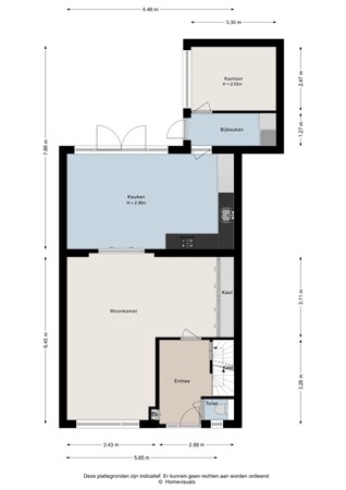 Floorplan - Orionstraat 23, 7782 RE De Krim